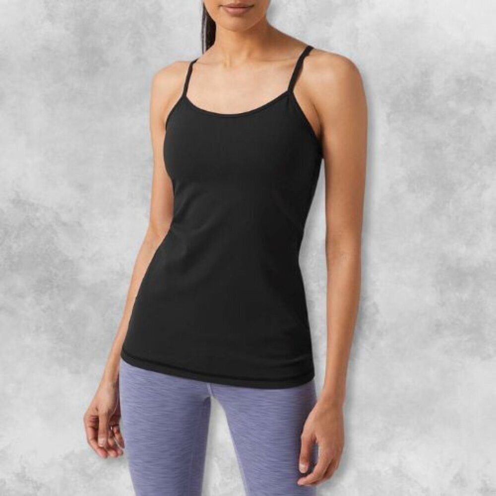 Lululemon Power Y Tank Top Tight Fit Sweat-Wicking Four-Way Stretch Black W US 6